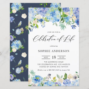 Blue Hydrangea und Rose Celebration Life laden ein