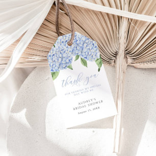 Blue Hydrangea Vielen Dank für Ihr individuelles B Geschenkanhänger