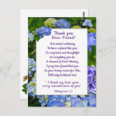 Blue Hydrangea Vielen Dank Postkarte (Vorne/Hinten)