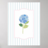 Blue Hydrangea Wall Art Print Poster (Vorne)