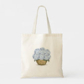 Blue Hydrangea Wappen und Basket Personalisiert Tragetasche (Rückseite)