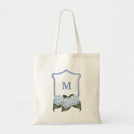 Blue Hydrangea Wappen und Basket Personalisiert Tragetasche
