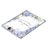 Blue Hydrangea Wasserfarbe Buchstaben an die Braut Notizblock (Linke Seite)