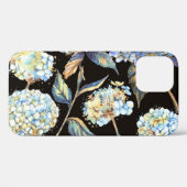 Blue Hydrangea Wasserfarbe: Dunkles, nahtloses Mus Case-Mate iPhone Hülle (Rückseite (Horizontal))
