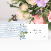 Blue Hydrangea Watercolor Blume Hochzeit Platzkarte