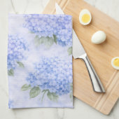 Blue Hydrangea Watercolor Coastal Kitchen Towel Geschirrtuch (Viertel Falte)
