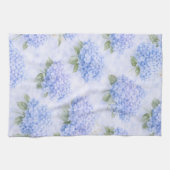Blue Hydrangea Watercolor Coastal Kitchen Towel Geschirrtuch (Horizontal)