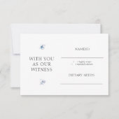 Blue Hydrangea Watercolor RSVP Card mit Umschlag (Vorderseite)