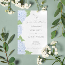 Blue Hydrangea Watercolor Wedding