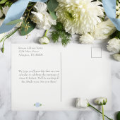 Blue Hydrangea Watercolor Wedding Ankündigungspostkarte