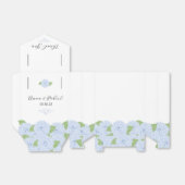 Blue Hydrangea Watercolor Wedding Geschenkschachtel (Ungefaltet)