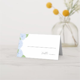 Blue Hydrangea Watercolor Wedding Platzkarte