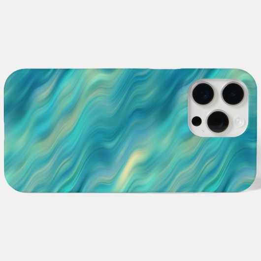 Blue Hydrangea Wavy Texture Case-Mate iPhone Hülle (Rückseite (Horizontal))