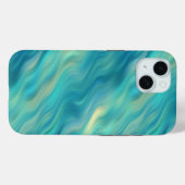 Blue Hydrangea Wavy Texture Case-Mate iPhone Hülle (Rückseite (Horizontal))