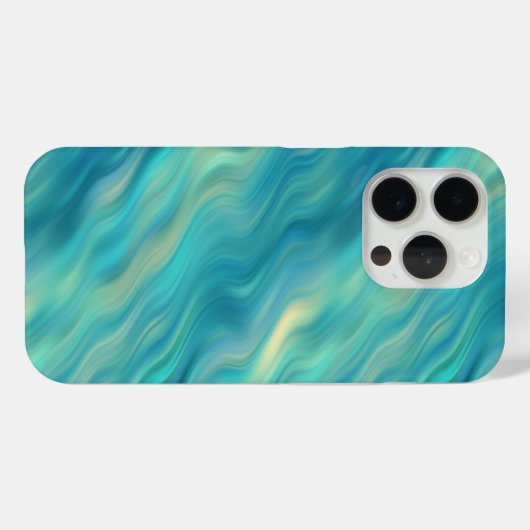 Blue Hydrangea Wavy Texture Case-Mate iPhone Hülle (Rückseite (Horizontal))
