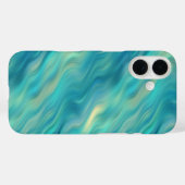 Blue Hydrangea Wavy Texture Case-Mate iPhone Hülle (Rückseite (Horizontal))