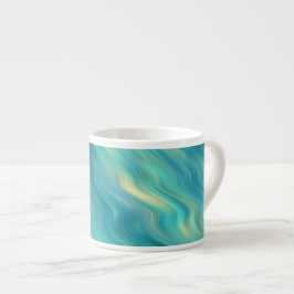 Blue Hydrangea Wavy Texture Espressotasse