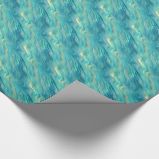 Blue Hydrangea Wavy Texture Geschenkpapier (Ecke)