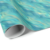 Blue Hydrangea Wavy Texture Geschenkpapier (Rolleneckpunkt)