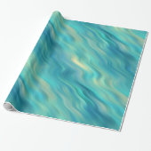 Blue Hydrangea Wavy Texture Geschenkpapier (Ungerollt)