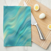 Blue Hydrangea Wavy Texture Handtuch (Viertel Falte)