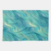 Blue Hydrangea Wavy Texture Handtuch (Horizontal)
