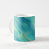 Blue Hydrangea Wavy Texture Kaffeetasse (Vorderseite Links)