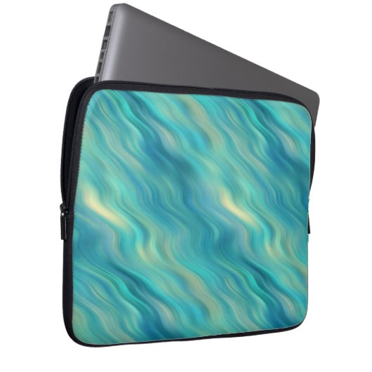 Blue Hydrangea Wavy Texture Laptopschutzhülle (Vorne Rechts)