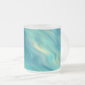 Blue Hydrangea Wavy Texture Mattglastasse (VorderseiteRechts)