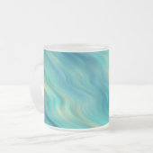 Blue Hydrangea Wavy Texture Mattglastasse (Vorderseite Links)