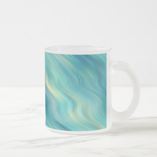 Blue Hydrangea Wavy Texture Mattglastasse (Rechts)