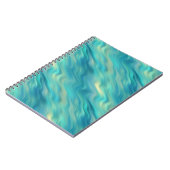 Blue Hydrangea Wavy Texture Notizblock (Linke Seite)