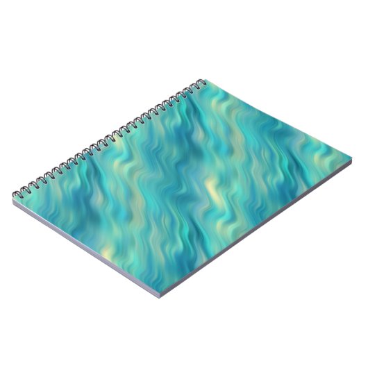 Blue Hydrangea Wavy Texture Notizblock (Linke Seite)