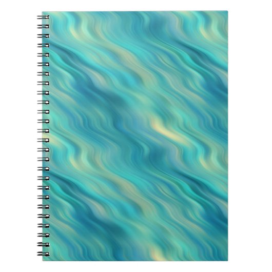 Blue Hydrangea Wavy Texture Notizblock (Vorderseite)