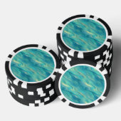Blue Hydrangea Wavy Texture Pokerchips (Stapel)