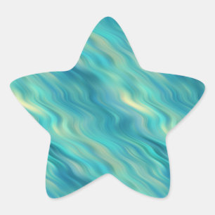 Blue Hydrangea Wavy Texture Stern-Aufkleber