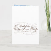 Blue Hydrangea, Wedding Bridal Dusche Einladung (Rückseite)