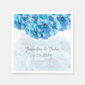 Blue Hydrangea Wedding Collection Napkins Serviette (Vorderseite)