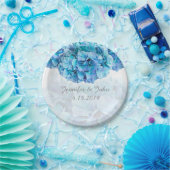 Blue Hydrangea Wedding Collection Papierplatte Pappteller (Party)