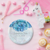 Blue Hydrangea Wedding Collection Papierplatte Pappteller (Party)