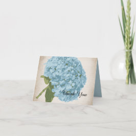 Blue Hydrangea Wedding Dankeschön Card Dankeskarte