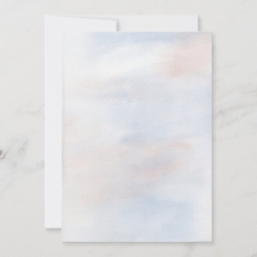 Blue Hydrangea Wedding Einladung (Rückseite)