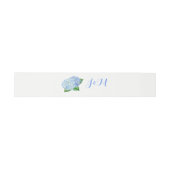 Blue Hydrangea Wedding Einladung Bly Bands Einladungsbanderole (Flach)