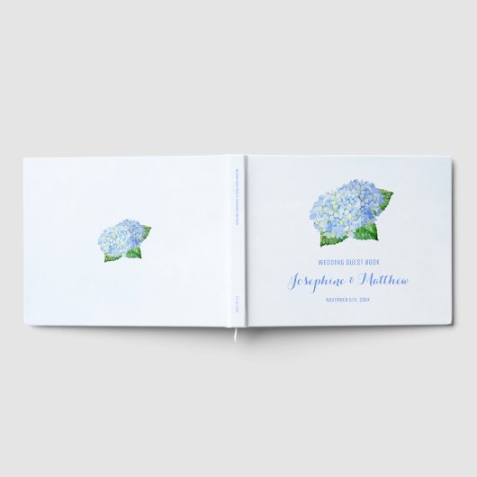 Blue Hydrangea Wedding Gästebuch (Voll)
