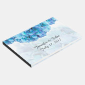 Blue Hydrangea Wedding Gästebuch (Ecke)