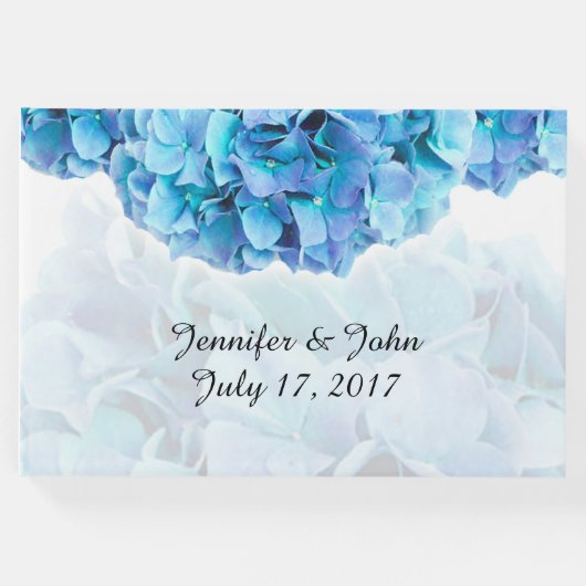 Blue Hydrangea Wedding Gästebuch (Vorderseite)