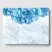 Blue Hydrangea Wedding Gästebuch (Rückseite)