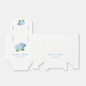 Blue Hydrangea Wedding Geschenkschachtel (Ungefaltet)