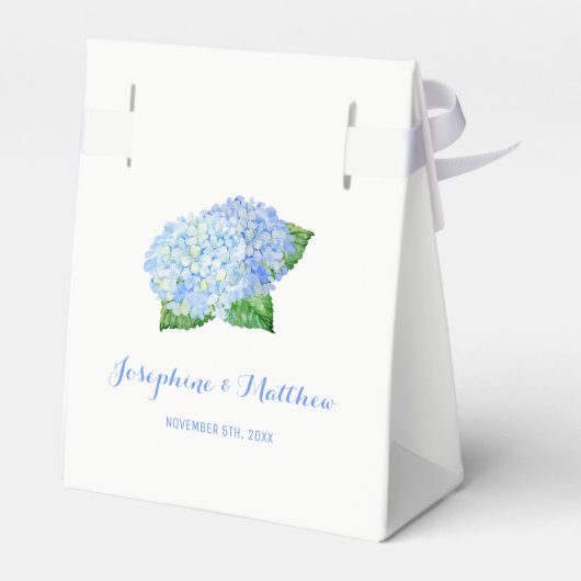 Blue Hydrangea Wedding Geschenkschachtel (Rückseite)