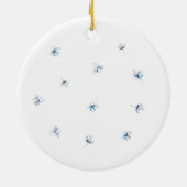 Blue Hydrangea Wedding Gift Weihnachtsbaum Keramik Ornament (Hinten)